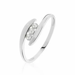Histoire D'Or Bague Delphine Or Blanc Diamant