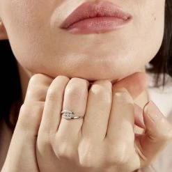 Histoire D'Or Bague Delphine Or Blanc Diamant -Colliers Fantaisie Soldes B3DFBDW412 model0