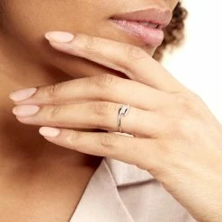 Histoire D'Or Bague Delphine Or Blanc Diamant -Colliers Fantaisie Soldes B3DFBDW412 model1