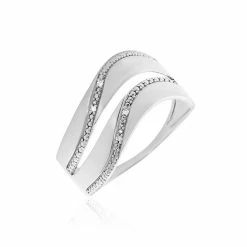 Histoire D'Or Bague Or Blanc Kristiina Diamants