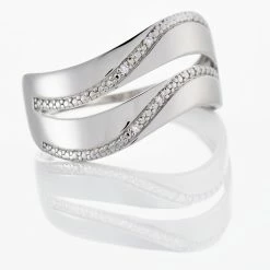 Histoire D'Or Bague Or Blanc Kristiina Diamants -Colliers Fantaisie Soldes B3DFBDW4AV view3