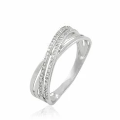 Histoire D'Or Bague Julianne Or Blanc Diamant Divers