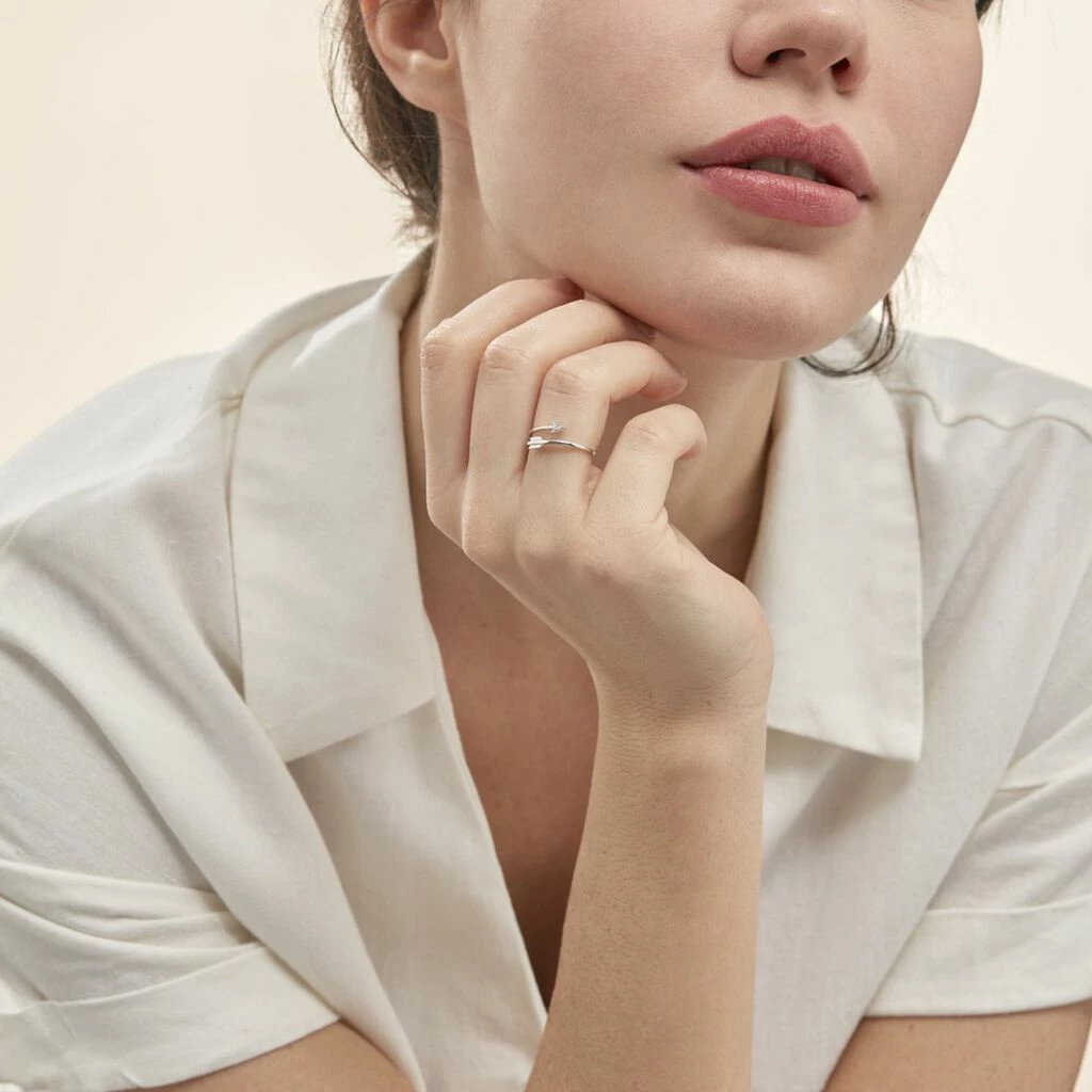 Histoire D'Or Bague Cupidon Or Blanc Diamant 5 Histoire D'Or Bague Cupidon Or Blanc Diamant – Image 5