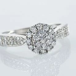 Histoire D'Or Bague Chou Or Blanc Diamant -Colliers Fantaisie Soldes B3DFBDW849 view3