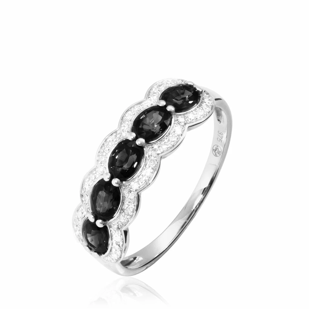 Histoire D'Or Bague Margaux Or Blanc Onyx Et Diamant 1 Histoire D'Or Bague Margaux Or Blanc Onyx Et Diamant