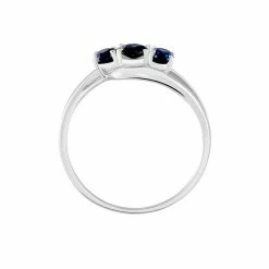 Histoire D'Or Bague Or Blanc Jaire Saphir -Colliers Fantaisie Soldes B3DFBSB02R view2