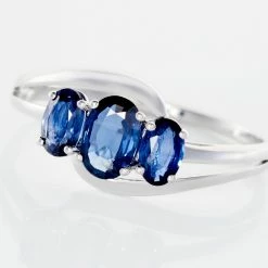 Histoire D'Or Bague Or Blanc Jaire Saphir -Colliers Fantaisie Soldes B3DFBSB02R view3