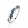 Histoire D'Or Bague Dimitria Or Blanc Saphir Et Diamant