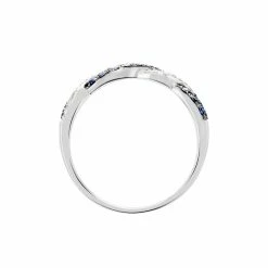 Histoire D'Or Bague Dimitria Or Blanc Saphir Et Diamant -Colliers Fantaisie Soldes B3DFBSB365 view2