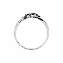 Histoire D'Or Bague Amarylis Or Blanc Saphir Diamant -Colliers Fantaisie Soldes B3DFBSB370 view2