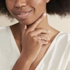 Histoire D'Or Bague Lina-maria Or Blanc Saphir Et Diamant -Colliers Fantaisie Soldes B3DFBSB949 model0