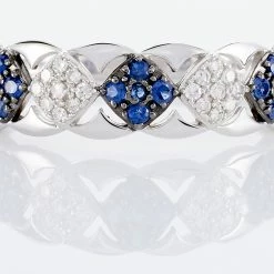 Histoire D'Or Bague Lina-maria Or Blanc Saphir Et Diamant -Colliers Fantaisie Soldes B3DFBSB949 view3