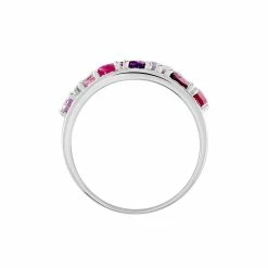 Histoire D'Or Bague Multicolore Or Blanc Amethyste Et Saphir Et Rhodolite 8 Histoire D'Or Bague Multicolore Or Blanc Amethyste Et Saphir Et Rhodolite -Colliers Fantaisie Soldes B3DFBSS218 view2