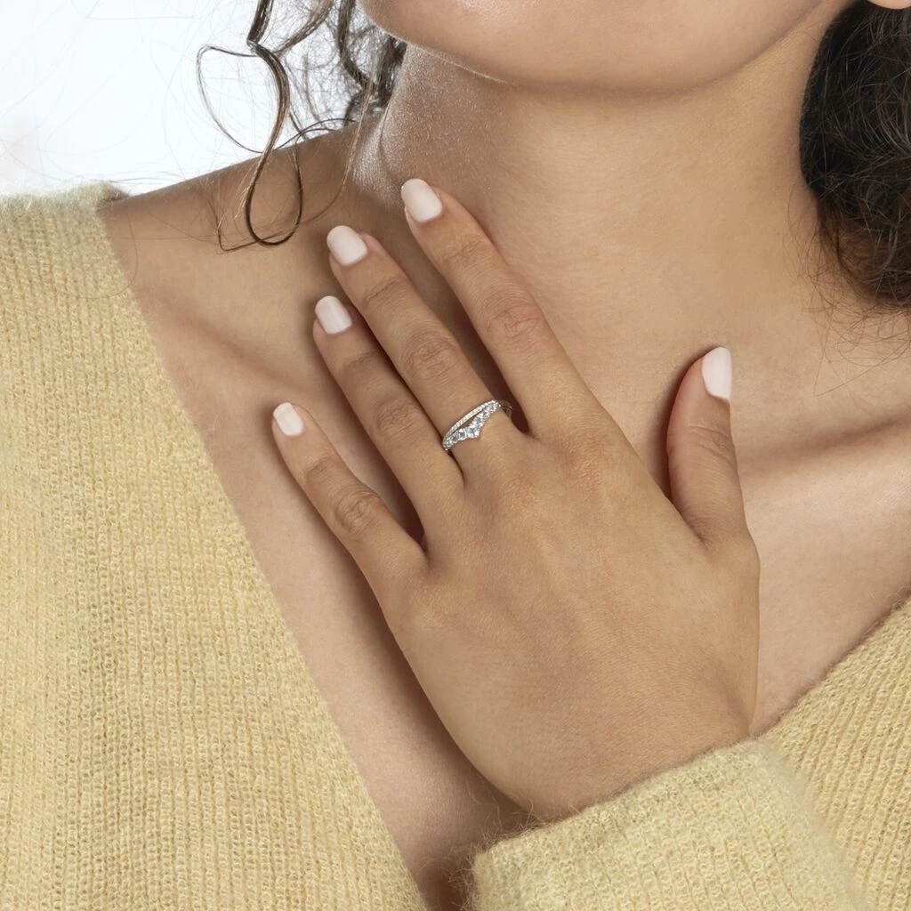 Histoire D'Or Bague Marine Or Blanc Topaze 5 Histoire D'Or Bague Marine Or Blanc Topaze – Image 5