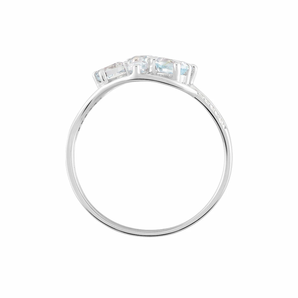Histoire D'Or Bague Orchidee Or Blanc Topaze Oxyde De Zirconium 3 Histoire D'Or Bague Orchidee Or Blanc Topaze Oxyde De Zirconium – Image 3