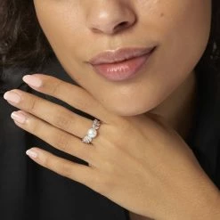 Histoire D'Or Bague Epiphania Or Blanc Oxyde De Zirconium -Colliers Fantaisie Soldes B3DFBU2260 model1