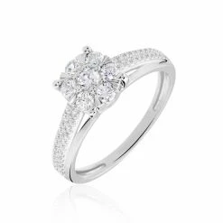 Histoire D'Or Bague Nazare Or Blanc Oxyde De Zirconium