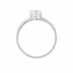 Histoire D'Or Bague Or Blanc Clothilde Oxyde De Zirconium -Colliers Fantaisie Soldes B3DFBZW0R7 view2
