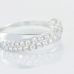 Histoire D'Or Bague Aglae Or Blanc Oxyde De Zirconium -Colliers Fantaisie Soldes B3DFBZW602 view3
