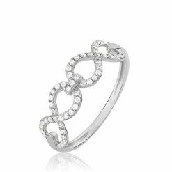 Histoire D'Or Bague Or Blanc Oxyde De Zirconium