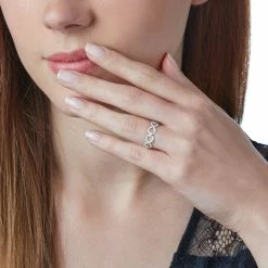 Histoire D'Or Bague Or Blanc Oxyde De Zirconium -Colliers Fantaisie Soldes B3DFBZW788 model0