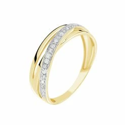 Histoire D'Or Bague Croisee Or Jaune Diamant