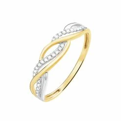 Histoire D'Or Bague Romane Or Jaune Diamant