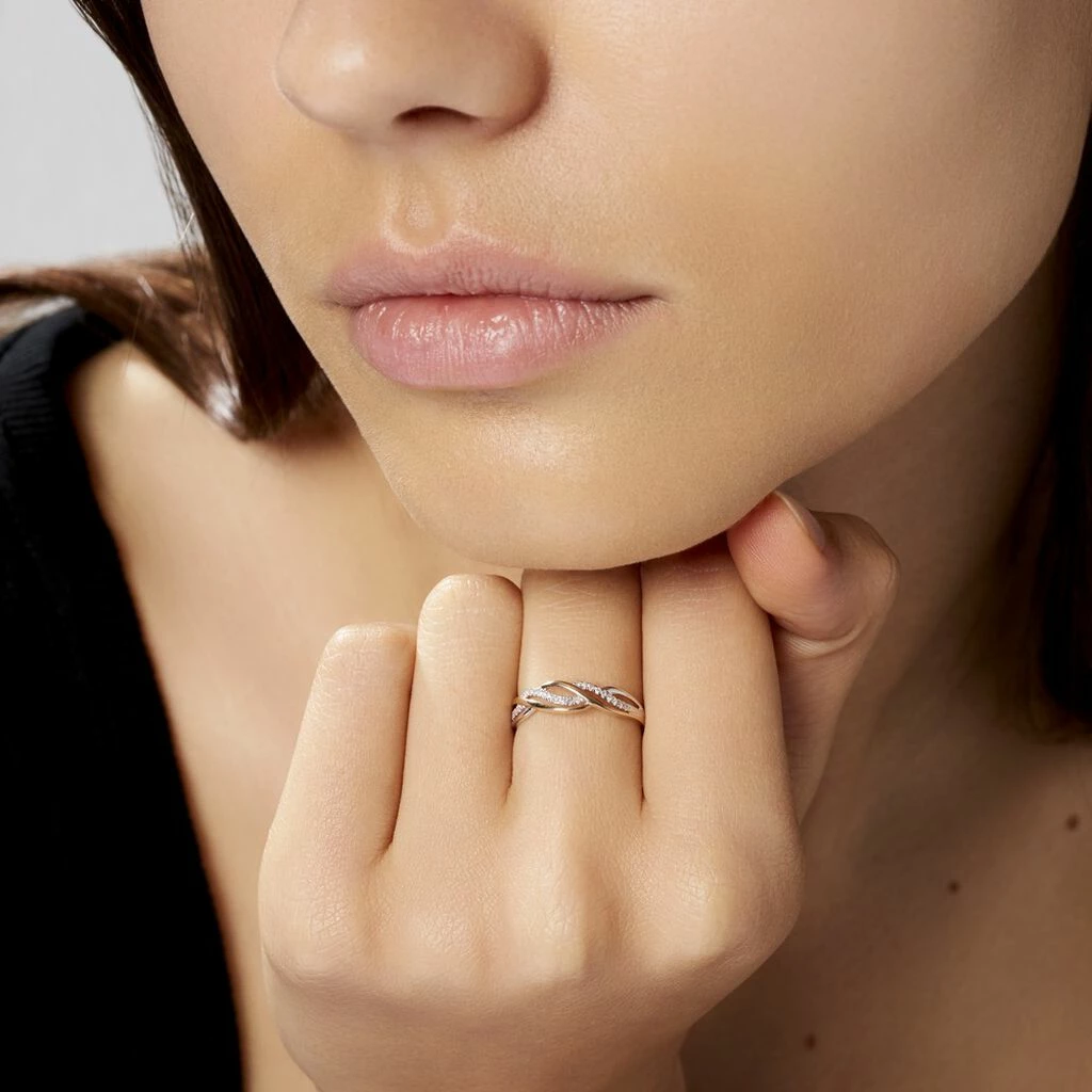 Histoire D'Or Bague Romane Or Jaune Diamant 5 Histoire D'Or Bague Romane Or Jaune Diamant – Image 5