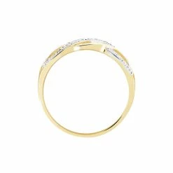 Histoire D'Or Bague Vaguelette Or Jaune Diamant -Colliers Fantaisie Soldes B3DFJDW199 view2