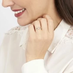 Histoire D'Or Bague Vaguelette Or Jaune Diamant -Colliers Fantaisie Soldes B3DFJDW199 view3