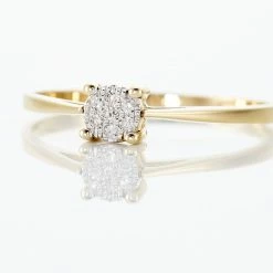 Histoire D'Or Bague Sandrine Or Jaune Diamant -Colliers Fantaisie Soldes B3DFJDW848 view3
