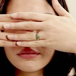 Histoire D'Or Bague Or Jaune Abelard Emeraudes Diamants -Colliers Fantaisie Soldes B3DFJEV461 model0