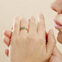 Histoire D'Or Bague Or Jaune Abelard Emeraudes Diamants -Colliers Fantaisie Soldes B3DFJEV461 model1