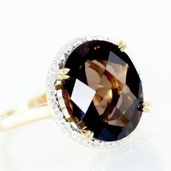 Histoire D'Or Bague Anna Or Jaune Quartz Et Oxyde De Zirconium -Colliers Fantaisie Soldes B3DFJQM309 view3