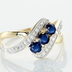 Histoire D'Or Bague Simma Or Jaune Saphir Et Diamant 9 Histoire D'Or Bague Simma Or Jaune Saphir Et Diamant -Colliers Fantaisie Soldes B3DFJSB418 view3