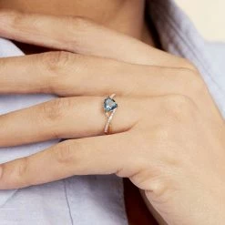 Histoire D'Or Bague Or Jaune Clothilde Topaze Oxydes De Zirconium -Colliers Fantaisie Soldes B3DFJTB824 model1