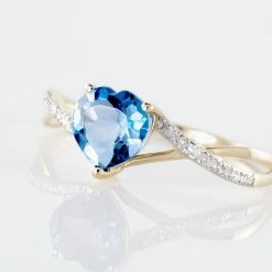 Histoire D'Or Bague Or Jaune Clothilde Topaze Oxydes De Zirconium -Colliers Fantaisie Soldes B3DFJTB824 view3