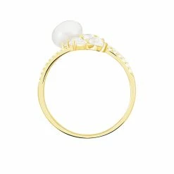 Histoire D'Or Bague Norah Or Jaune Perle De Culture Et Oxyde De Zirconium 8 Histoire D'Or Bague Norah Or Jaune Perle De Culture Et Oxyde De Zirconium -Colliers Fantaisie Soldes B3DFJU2257 view2