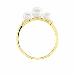 Histoire D'Or Bague Jwan Or Jaune Perle De Culture 8 Histoire D'Or Bague Jwan Or Jaune Perle De Culture -Colliers Fantaisie Soldes B3DFJU2274 view2