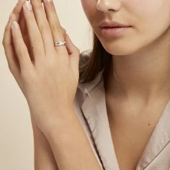 Histoire D'Or Bague Bandeau Or Jaune Oxyde De Zirconium -Colliers Fantaisie Soldes B3DFJZW0GD model0