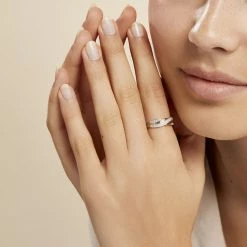 Histoire D'Or Bague Bandeau Or Jaune Oxyde De Zirconium -Colliers Fantaisie Soldes B3DFJZW0GD model1