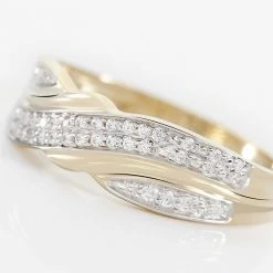 Histoire D'Or Bague Bandeau Or Jaune Oxyde De Zirconium -Colliers Fantaisie Soldes B3DFJZW0GD view3