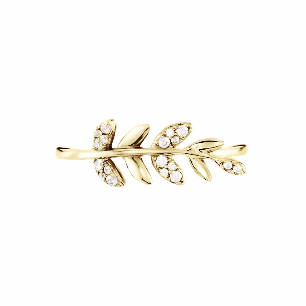 Histoire D'Or Bague Or Jaune Nahia Oxydes De Zirconium 2 Histoire D'Or Bague Or Jaune Nahia Oxydes De Zirconium – Image 2