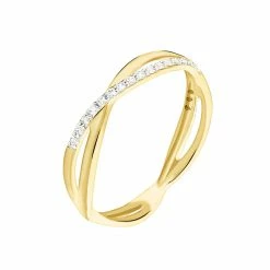 Histoire D'Or Bague Eister Or Jaune Oxyde De Zirconium