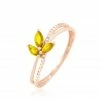 Histoire D'Or Bague Maura Or Rose Citrine Et Diamant