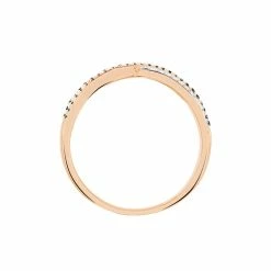 Histoire D'Or Bague Elyne Or Rose Diamant -Colliers Fantaisie Soldes B3DFRDW1FV view2