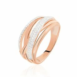 Histoire D'Or Bague Elodea Or Rose Diamant