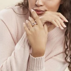 Histoire D'Or Bague Elodea Or Rose Diamant -Colliers Fantaisie Soldes B3DFRDW1J9 model0