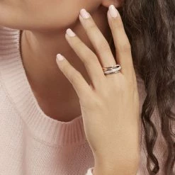 Histoire D'Or Bague Elodea Or Rose Diamant -Colliers Fantaisie Soldes B3DFRDW1J9 model1