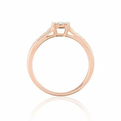 Histoire D'Or Bague Celia Or Rose Diamant 8 Histoire D'Or Bague Celia Or Rose Diamant -Colliers Fantaisie Soldes B3DFRDW2HK view2